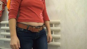 REACH UP HIGH WITH BELLY SHOWING S