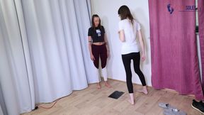 Two Big Feet Long Toes Babes Foot Compare