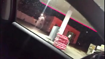 jerking in car at a gas station