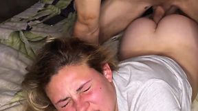 Curvy Blonde Latina PAWG Lets Her Horny Handsome BF Try Her Buthole For the 1-st Time