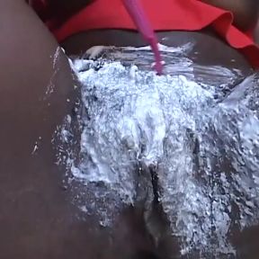 Black pussy fucking after pussy shaving