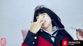 yumeko jabami gets a anal fuck with a sex machine - yumeko jabami da uma foda anal com uma maquina de sexo!
