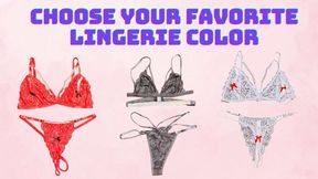 Choose your favorite lingerie color