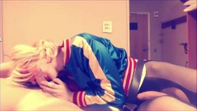 Harley Quinn Crossdresser Blowjob and Swallow 2
