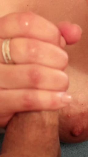 Homemade care. She shaves my hairy dick before a great handjob   Clip 2