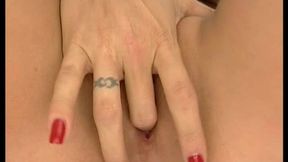 exotic beauty ginger jones uses her fingers and anal beads for her orgasm