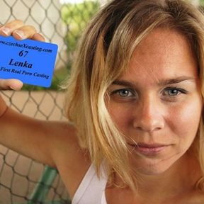 Lenka at her first porn casting