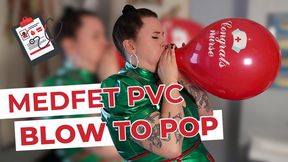 PVC Nurse Lara Vixette: Latex Glove Looning & Balloon Blow-to-Pop Explosion