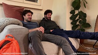 A guy caught his roommate wanking with his best buddy