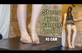 Sheer Nylon Savagery: Trampling FJ & Stockings Soaked in Cum **45 CAM version**
