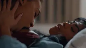 Passionate Lesbian Duo Ember & Demi Share Steamy Interracial Night Together