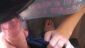 Juicy black haired teen Christine sucks and fucks doggystyle