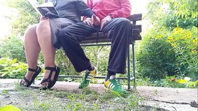 Sexy mature BBW makes man cum with big booty and chubby legs