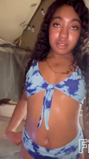 Thrilling moment from &quot;hot teen streamer girl in hot tub twerking on her daddy bbc&quot;