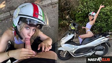NastyClub - Bubble Butt Blonde Lilly Blossom Goes on a Bike Ride of her Life!