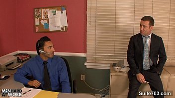 Amazing gay fucking butts in the office