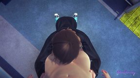 yaoi femboy - seth swallows milk in the train car - sissy crossdresser japanese asian manga anime game porn gay