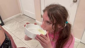 trans ria bentley makes dolly rotten snort cum and drink her piss