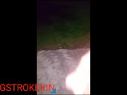 Late night walk turned into the public masturbation session