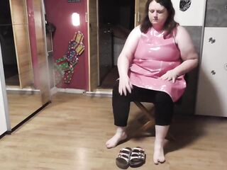 In the Rubber Apron I Flatten the Slippers