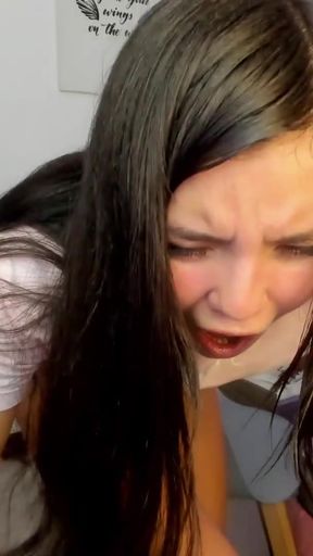 Unforgettable moment from "I hope my parents don't see this video, where I behave like a cock-thirsty little whore"