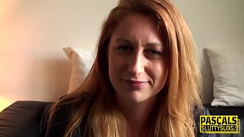 Submissive babe gags on cock before rough fucking