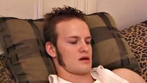Horny Lex Python works his cock and lubes up before stripping. As he beats off, Lex shows us his ass and flips his legs over his head, exploding a cum load onto his face.