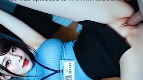 Horny asian ai girl is a perfect secretary