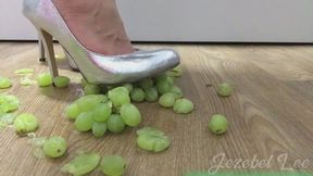 Crushing Grapes In Silver Heels
