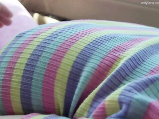 Touching Large Natural Breasts Stepsis in Public