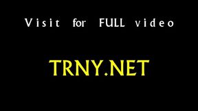 Tranny surrenders her ga