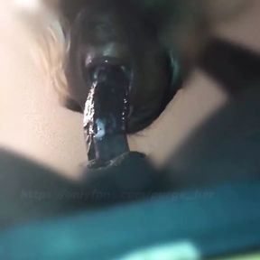 Cumshot in Her Throat Under the Table