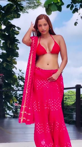 Indian desi actress shows off her dance moves