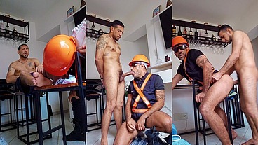 OPERÁRIO FARDADO SAIU DO TRAMPO PRA DAR O CU PRO ENGENHEIRO