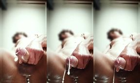 Trans Shemale Loud FACIAL BLASTED all over Face Mouth cum Compilation