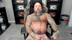 jason collins masturbating, cigars, cum, and muscle worship!