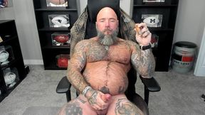 jason collins masturbating, cigars, cum, and muscle worship!