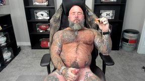 jason collins masturbating, cigars, cum, and muscle worship!