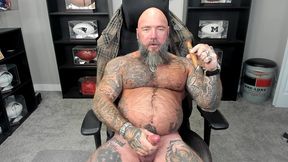 jason collins masturbating, cigars, cum, and muscle worship!