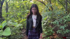 Crazy Cumwalk in Public Park Full of People - Public Blowjob Flashing