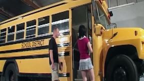 Mature Brunette MILF Fucked Hard on College Bus