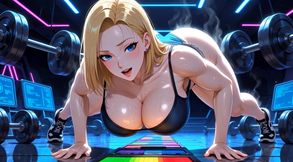 Android 18 Hentai Gym Tease - Big Tits Bounce Huge Ass Dirty Talk
