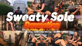 Sweaty Sole Damnation - Interracial Femdom - CFNM - Foot Worship - Handjob - BBC Ft - Katlyn Moree, Honey Hudson & Elitefeetstreet - 1080p