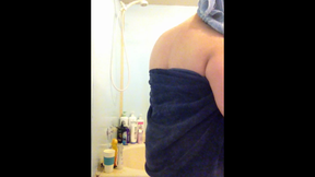 Drying off dance tease