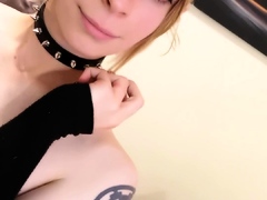 Tiny small tits shemale gets stuffed