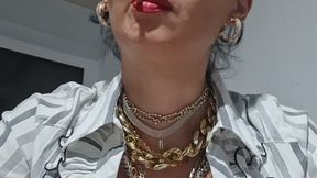 Flirty smoking cigarilo and dangling