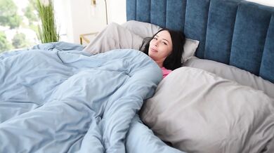 Caught my hot goth step sis MASTURBATING in my bed - CUM ON TITS - Indica Marie & Lev Lieben