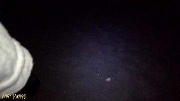 Public Pussy Eating & Blowjob ON THE BEACH at night time