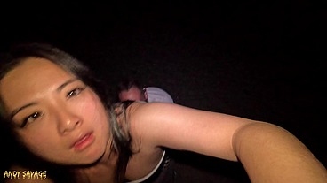 Public Pussy Eating & Blowjob ON THE BEACH at night time