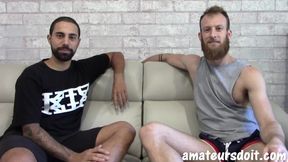 Bearded Aussie Fellows Barebacking & Nip Have Fun Fuck-Fest Whilst Nailing Big Saucy Elastic Ass Bottom